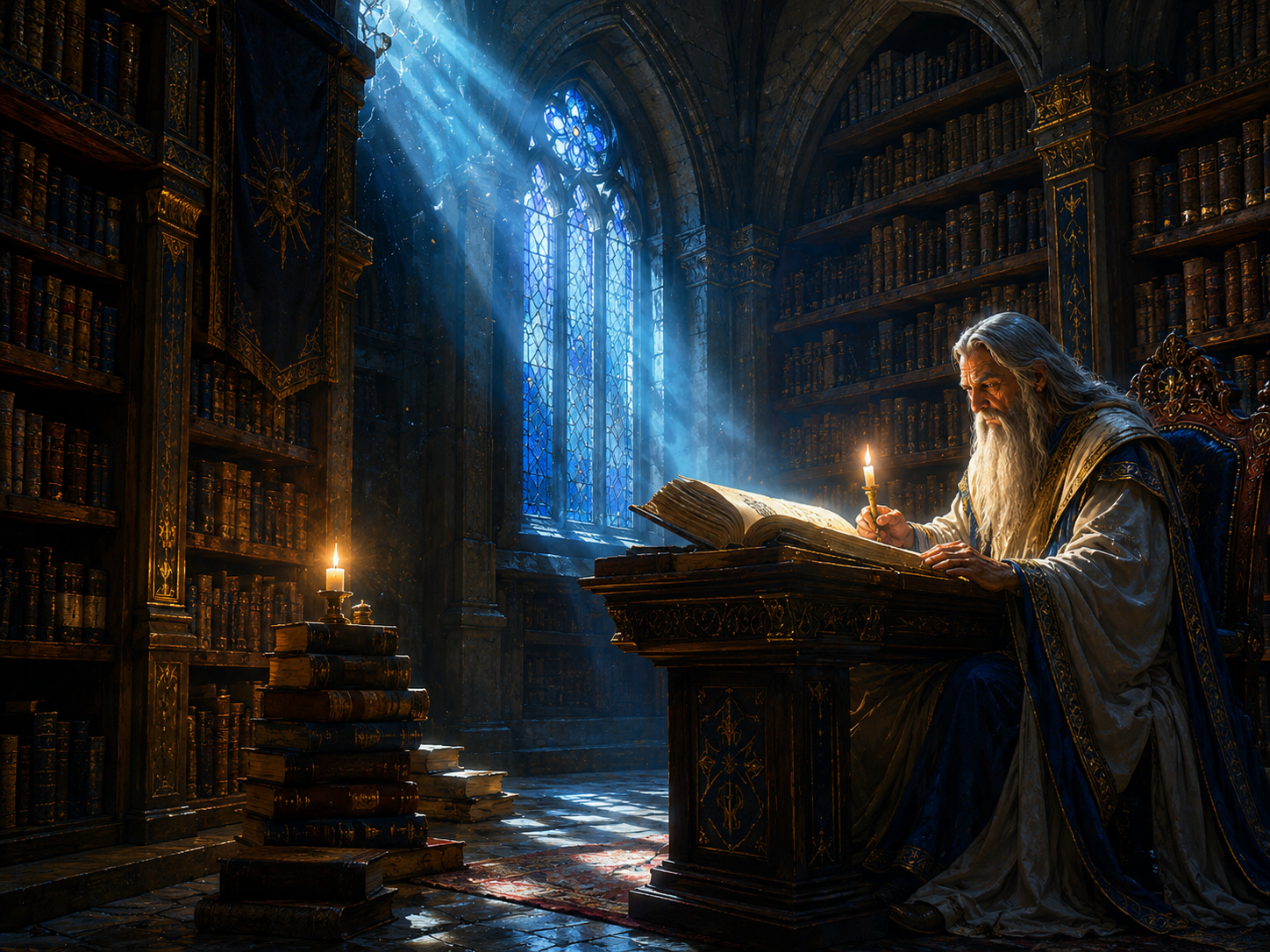 An Eldiri sage teaching in a hall