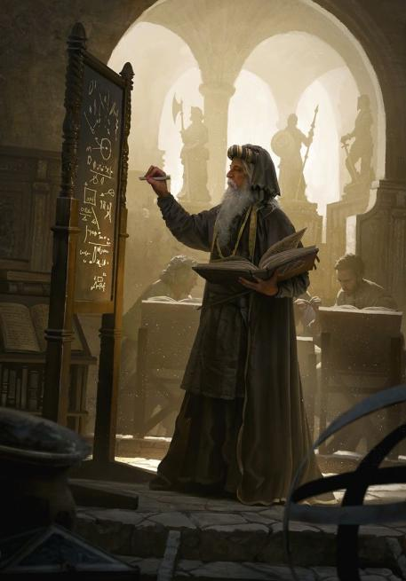 An Eldiri sage teaching in a hall